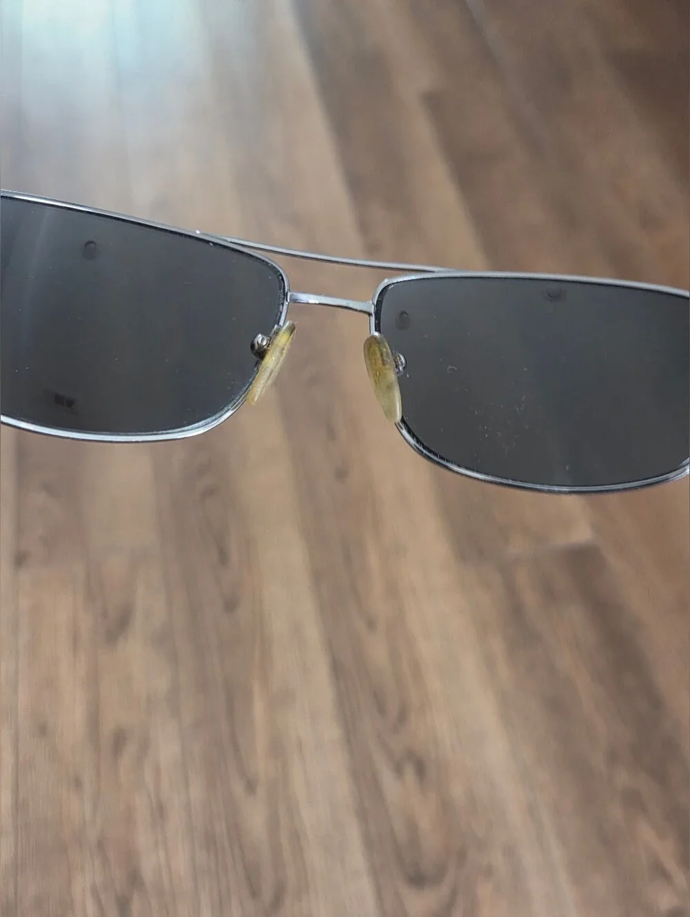 Salvatore Ferragamo Silver Frame Sunglasses with Black Lenses